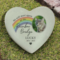 Personalised Pet Rainbow Photo Upload Memorial Resin Heart from Heartfelt Gifts