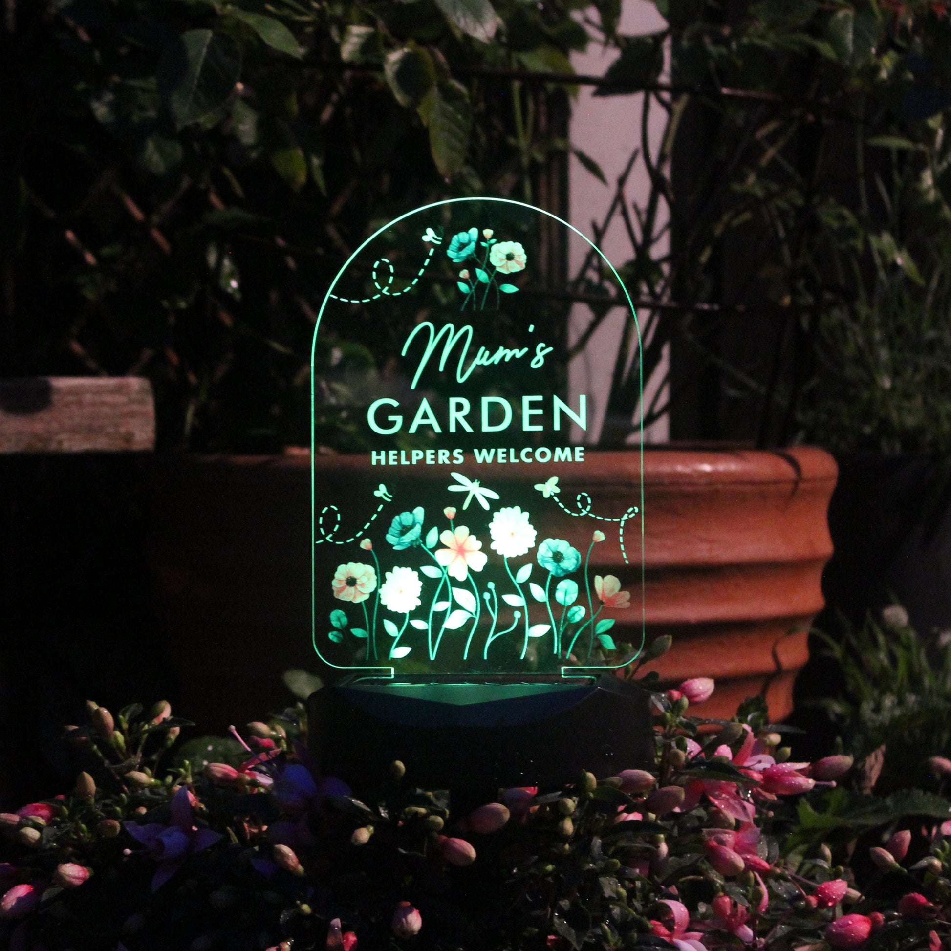 Personalised Flower Garden Outdoor Solar Light - image 2