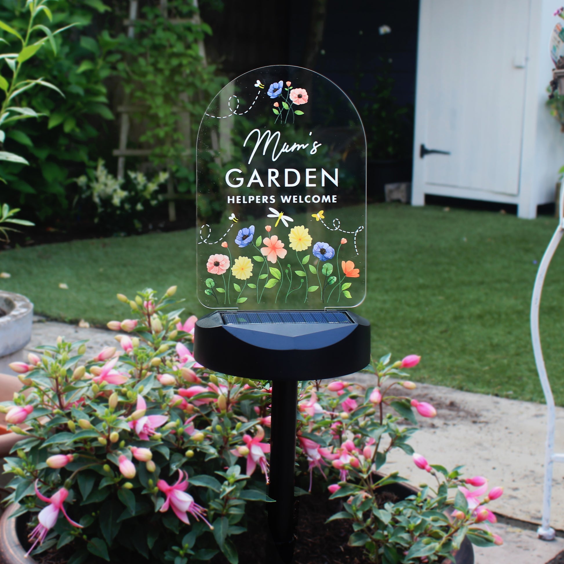 Personalised Flower Garden Outdoor Solar Light - image 3