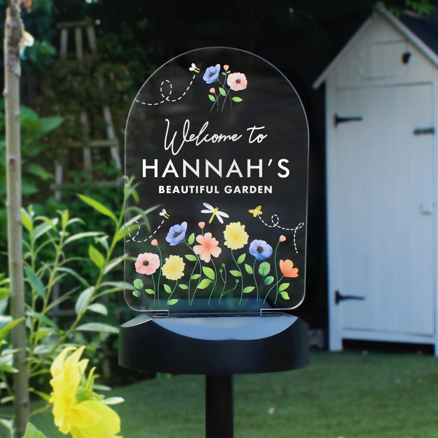 Personalised Flower Garden Outdoor Solar Light - image 4