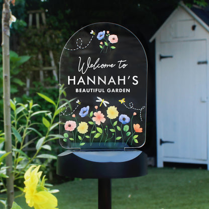 Personalised Flower Garden Outdoor Solar Light - image 4