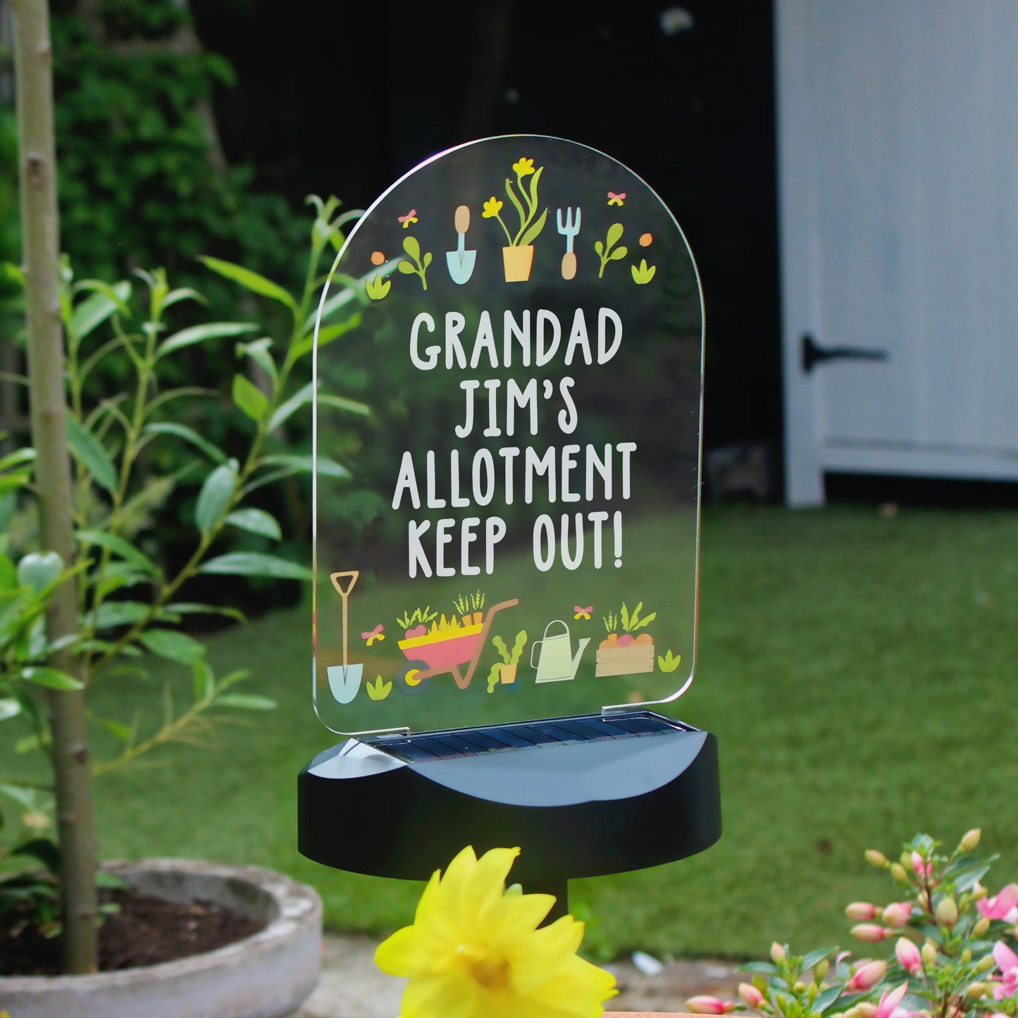 Personalised Vegetable Patch Outdoor Solar Light - image 3