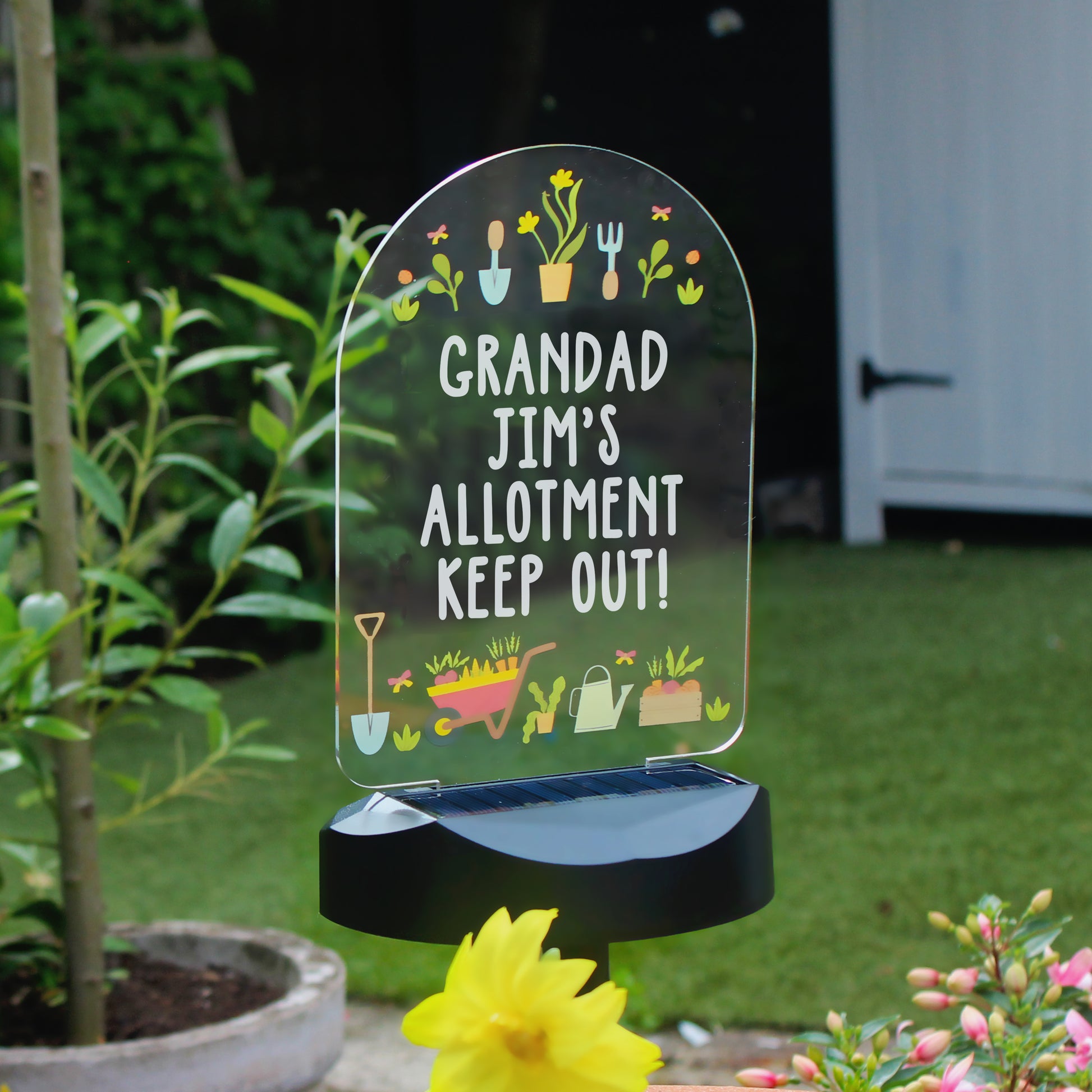 Personalised Vegetable Patch Outdoor Solar Light - image 3