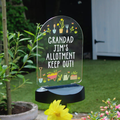Personalised Vegetable Patch Outdoor Solar Light - image 3