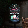 Personalised Santa Stop Here Outdoor Solar Light from Heartfelt Gifts