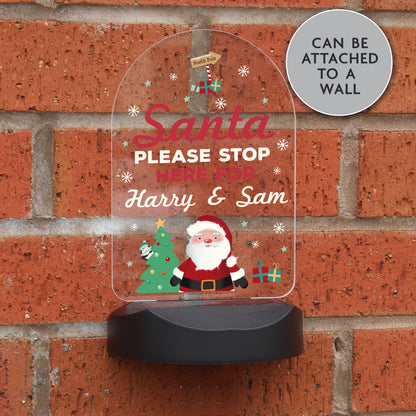 Personalised Santa Stop Here Outdoor Solar Light - image 10