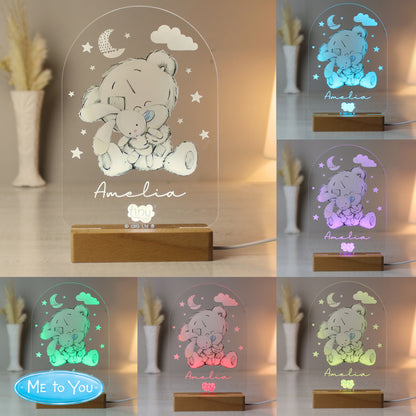 Personalised Tiny Tatty Teddy Wooden Based LED Light - image 2