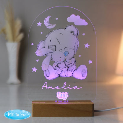 Personalised Tiny Tatty Teddy Wooden Based LED Light - image 3