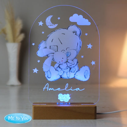 Personalised Tiny Tatty Teddy Wooden Based LED Light - image 4