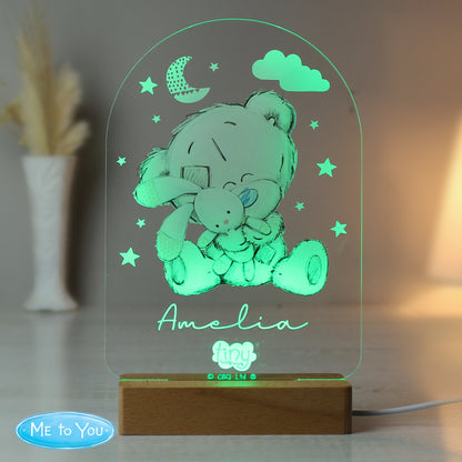 Personalised Tiny Tatty Teddy Wooden Based LED Light - image 5