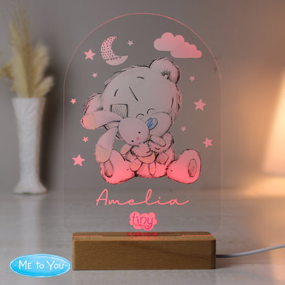 Personalised Tiny Tatty Teddy Wooden Based LED Light - image 6