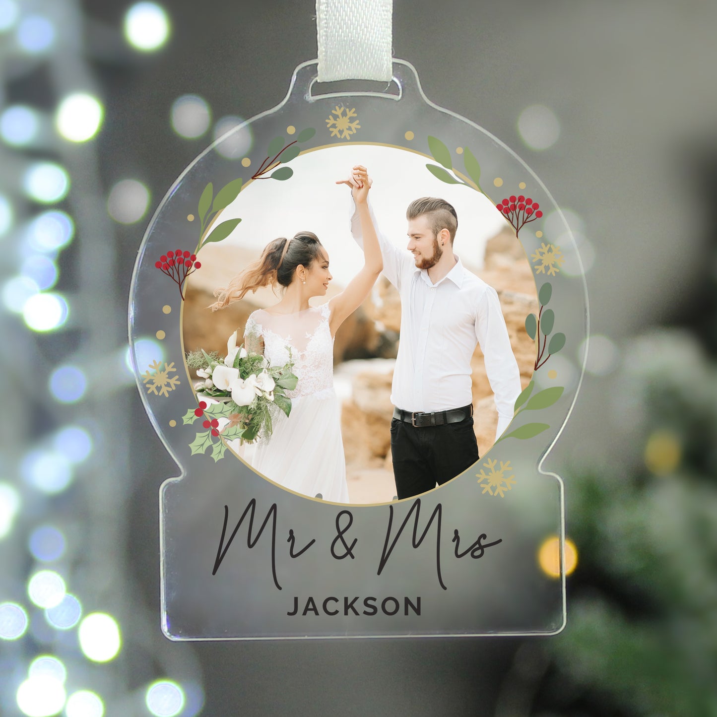 Personalised Photo Upload Acrylic Christmas Decoration from Heartfelt Gifts