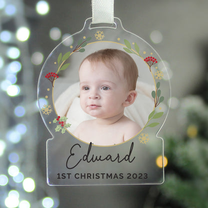 Personalised Photo Upload Acrylic Christmas Decoration - image 2