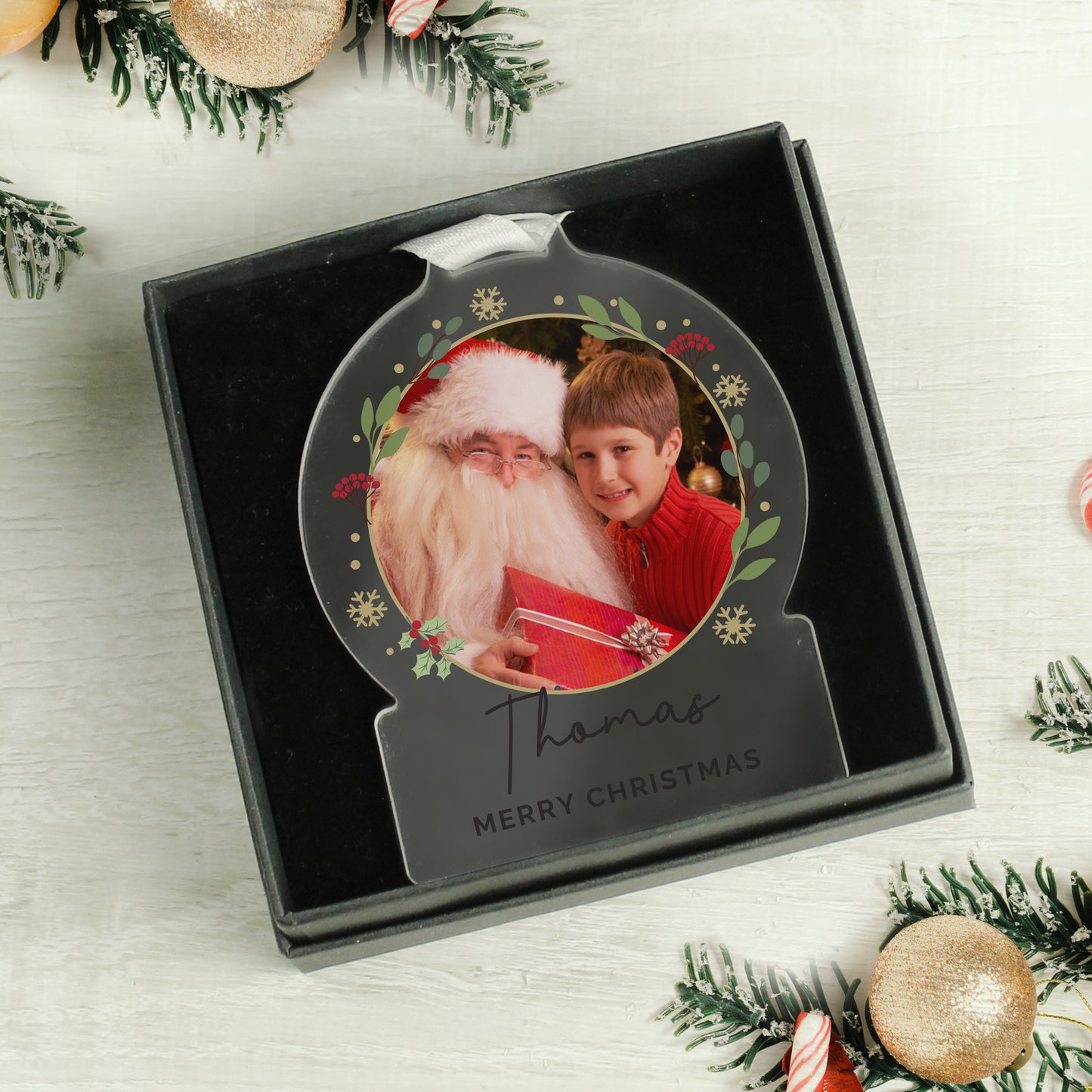 Personalised Photo Upload Acrylic Christmas Decoration - image 3