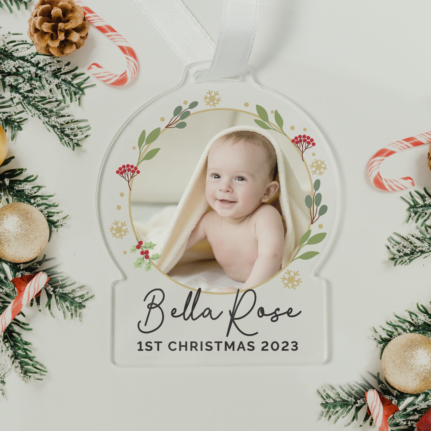 Personalised Photo Upload Acrylic Christmas Decoration - image 4