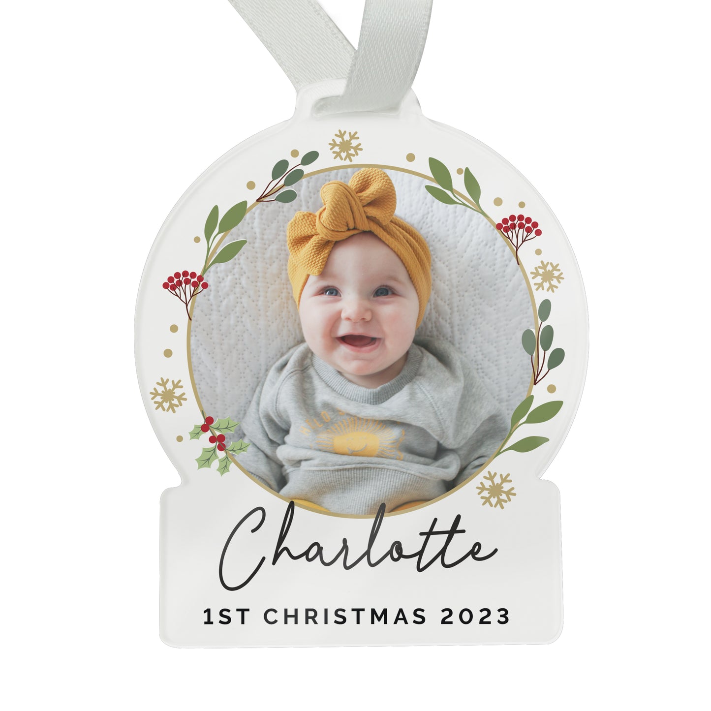 Personalised Photo Upload Acrylic Christmas Decoration - image 5