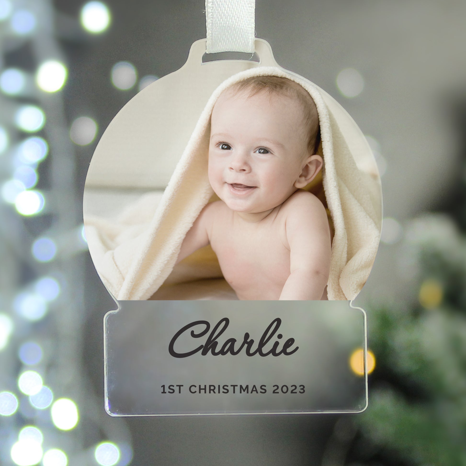 Personalised Photo Upload Acrylic Decoration - image 3