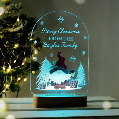 Personalised Gonk Wooden Based LED Christmas Light - image 4