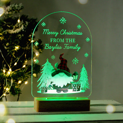 Personalised Gonk Wooden Based LED Christmas Light - image 7