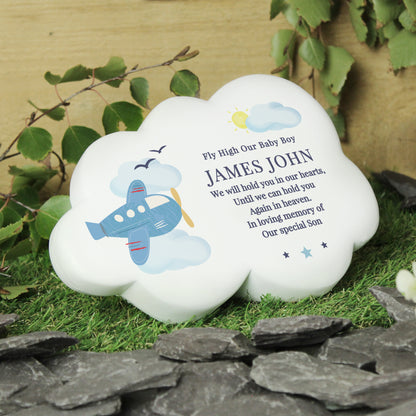 Personalised Plane Resin Memorial Cloud from Heartfelt Gifts