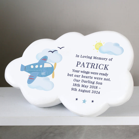 Personalised Plane Resin Memorial Cloud - image 2