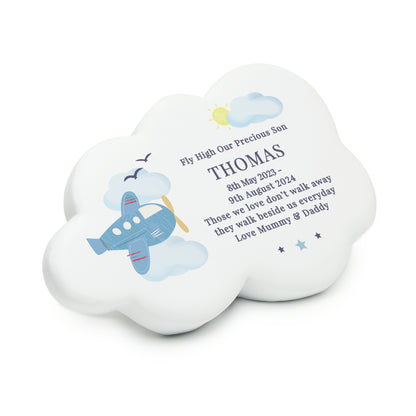 Personalised Plane Resin Memorial Cloud - image 5