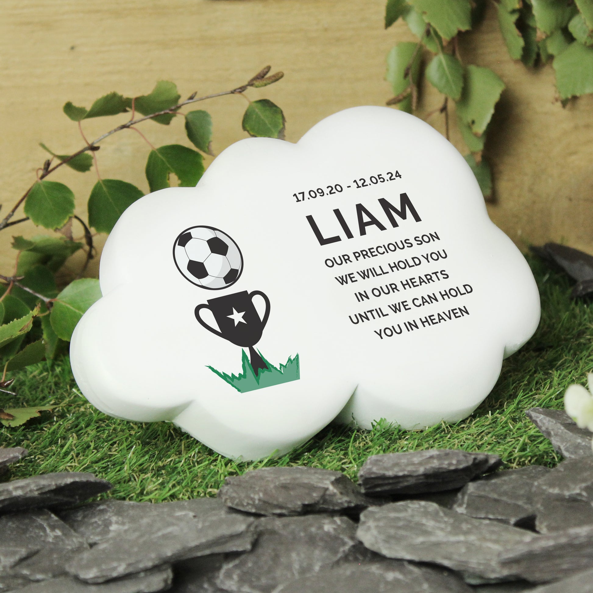 Personalised Football Resin Memorial Cloud - image 4
