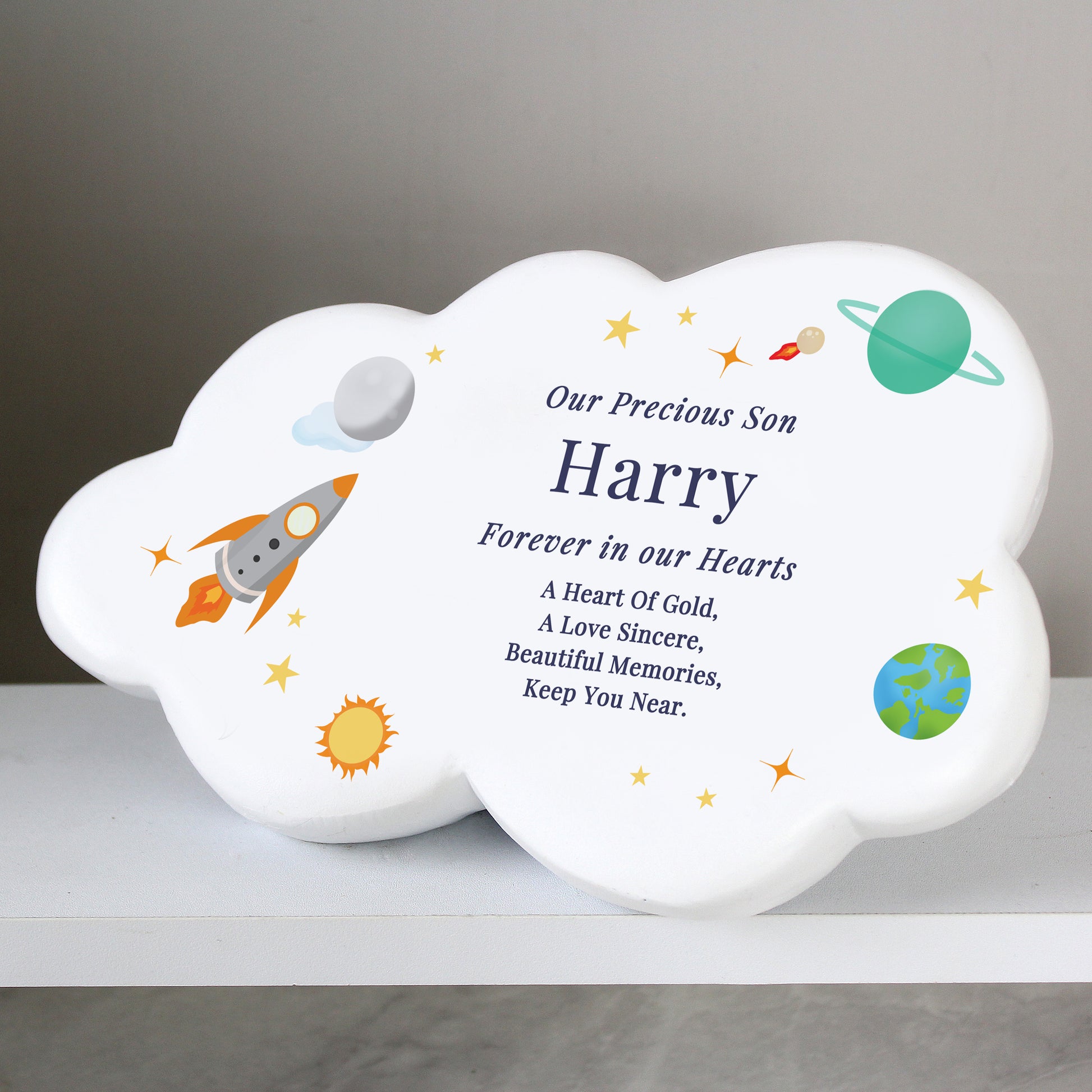 Personalised Space Resin Memorial Cloud - image 2