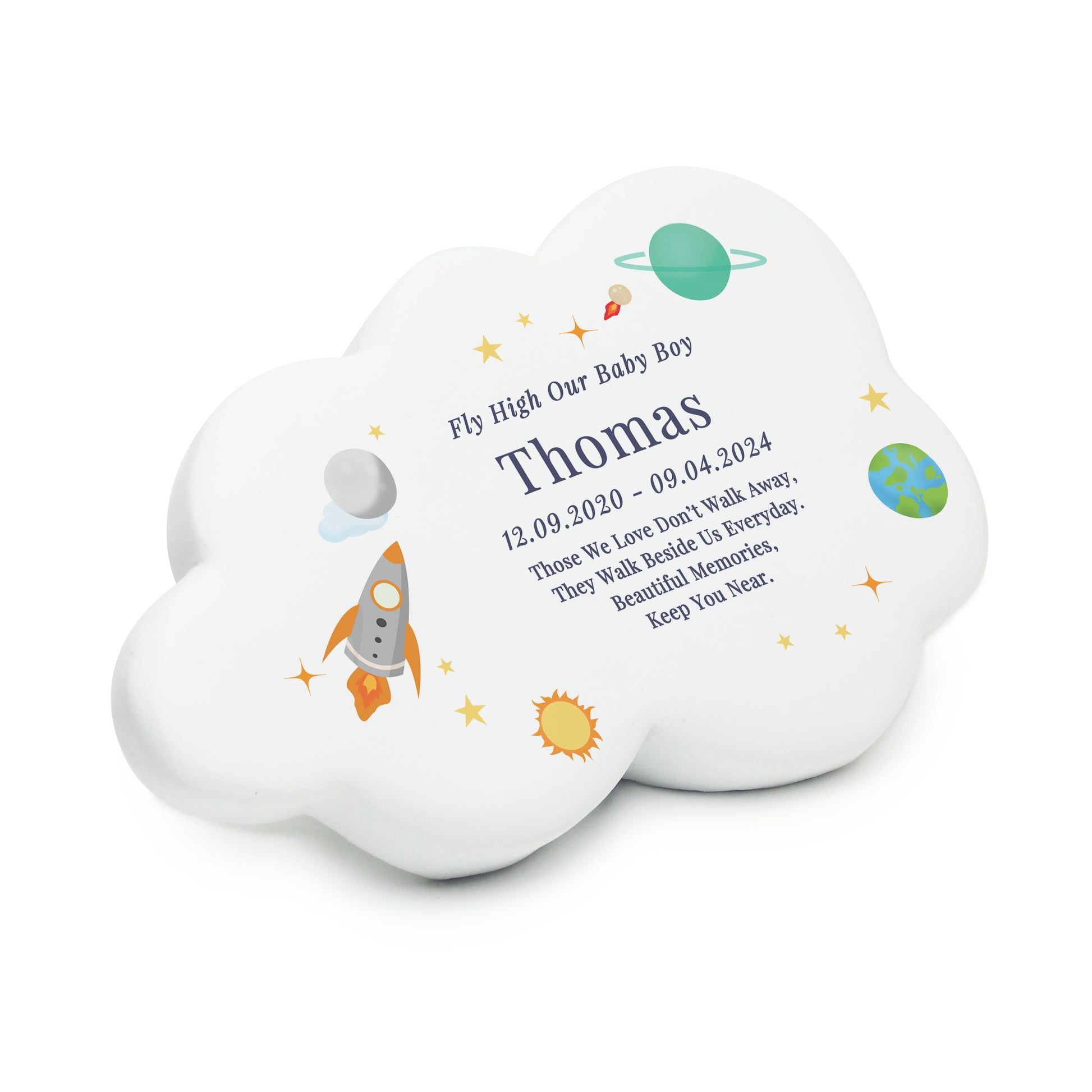Personalised Space Resin Memorial Cloud - image 5