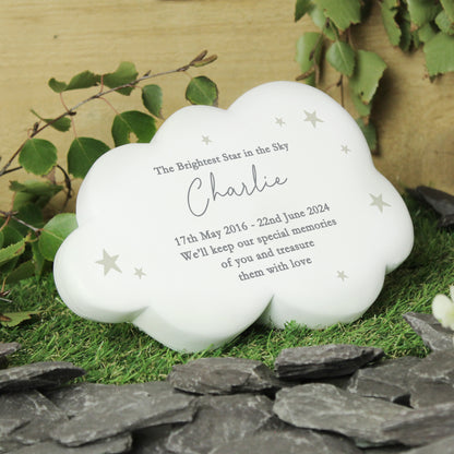 Personalised Stars Resin Memorial Cloud from Heartfelt Gifts
