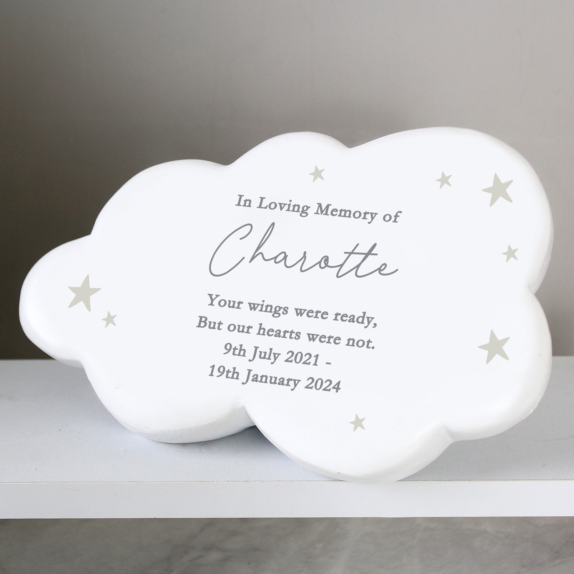 Personalised Stars Resin Memorial Cloud - image 3