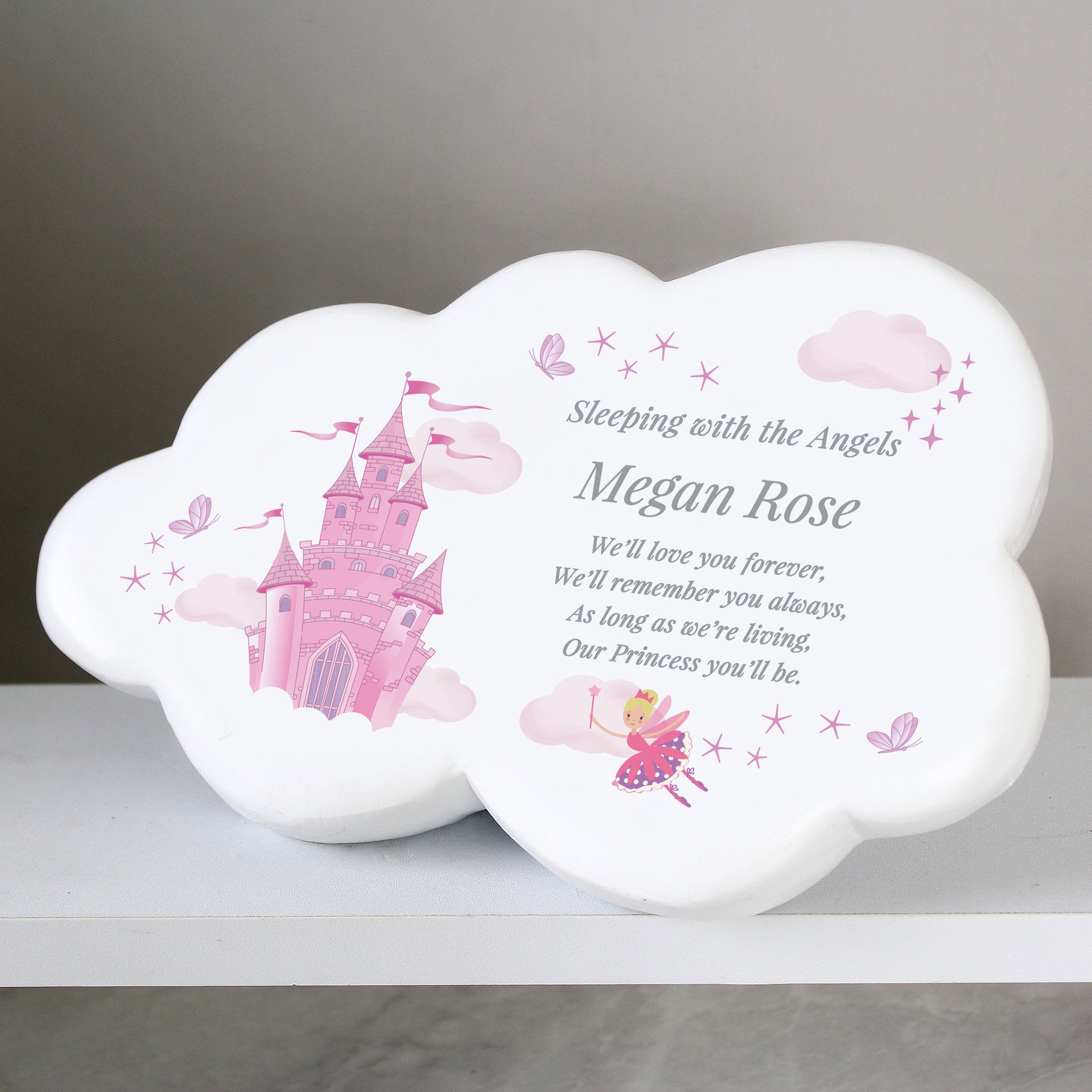 Personalised Fairy Castle Resin Memorial Cloud - image 2