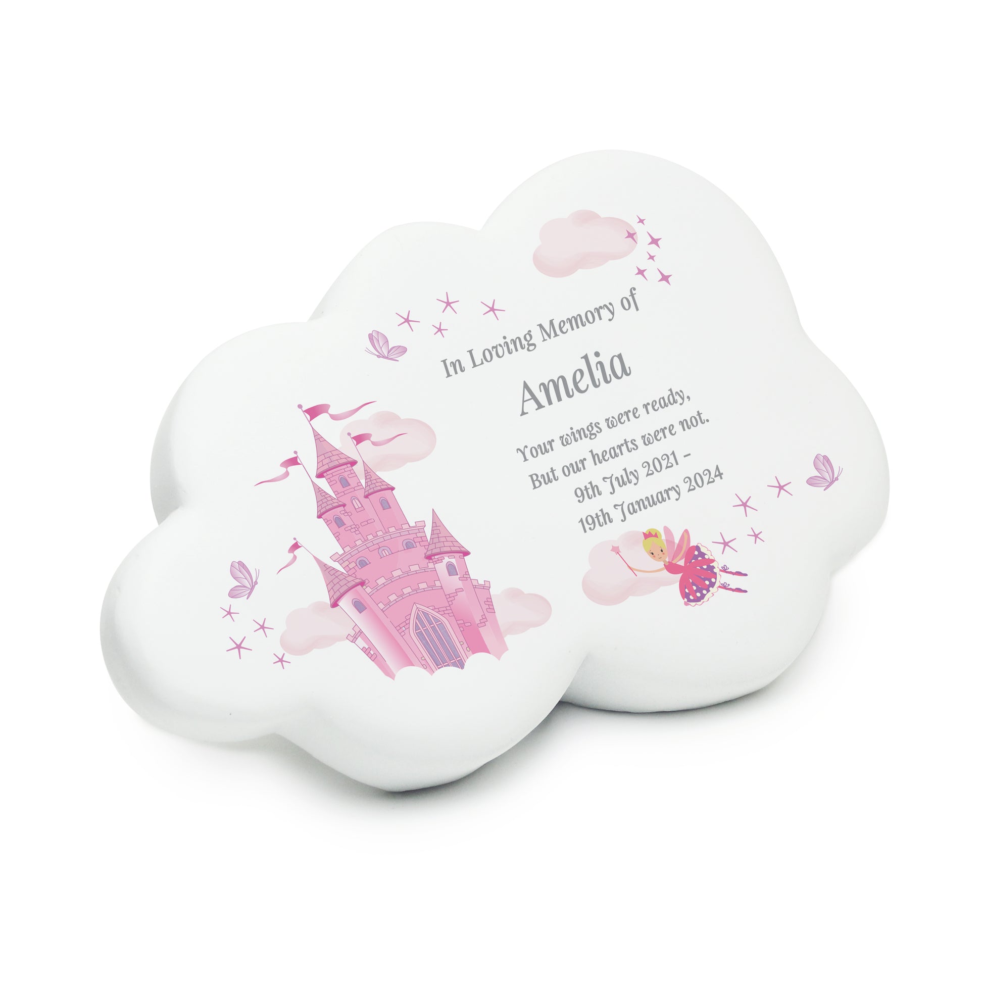 Personalised Fairy Castle Resin Memorial Cloud - image 6
