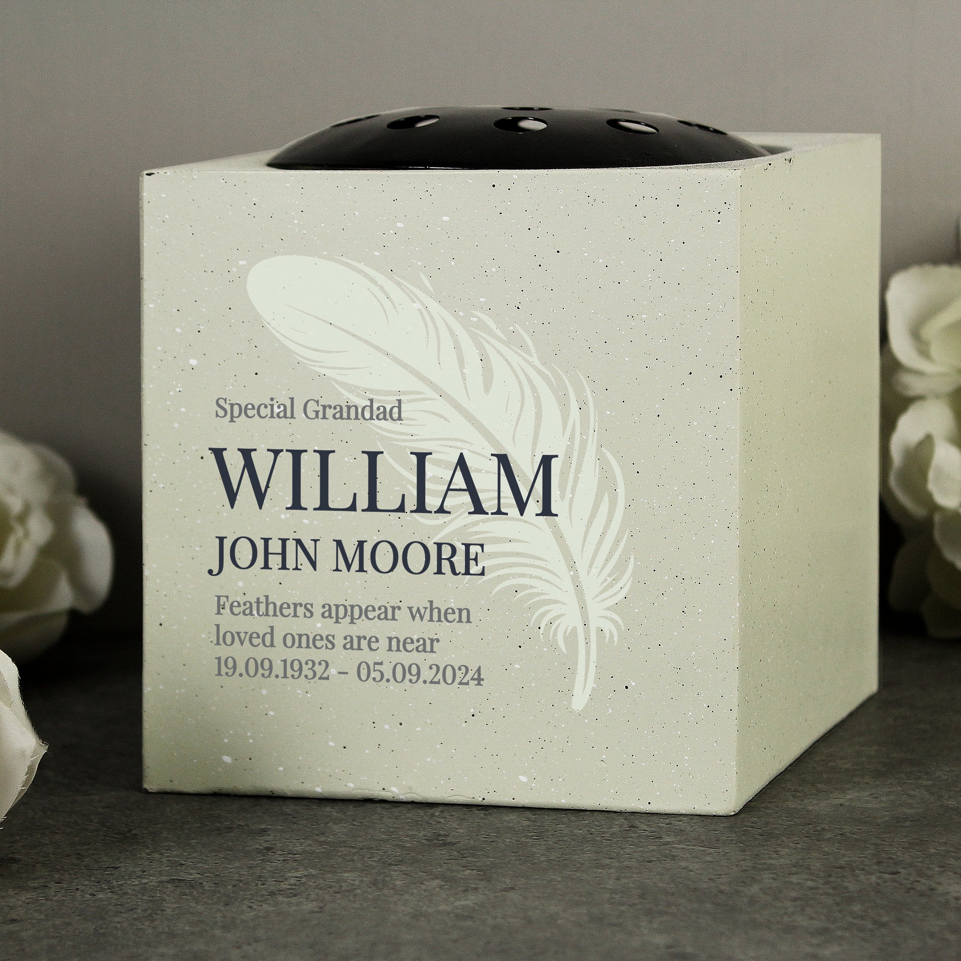 Personalised Feather Memorial Vase - image 3
