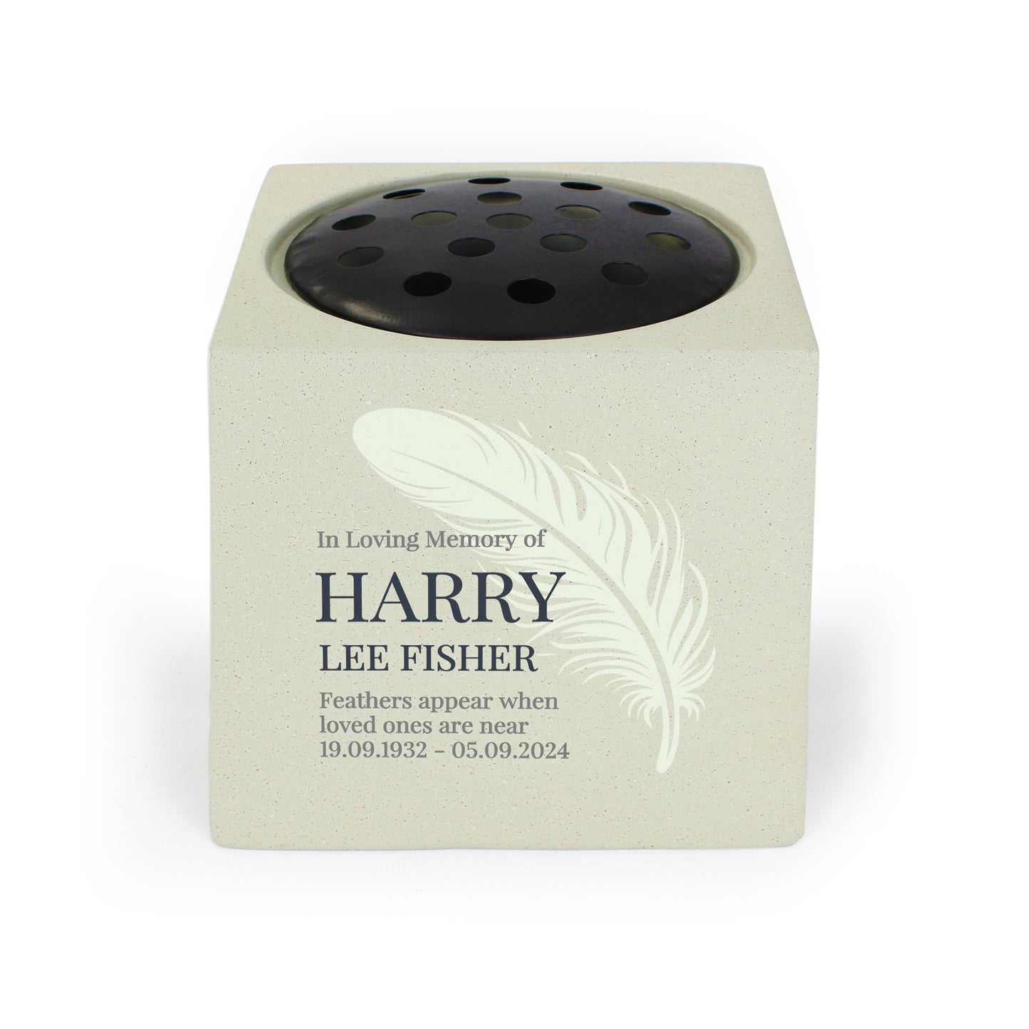 Personalised Feather Memorial Vase - image 5