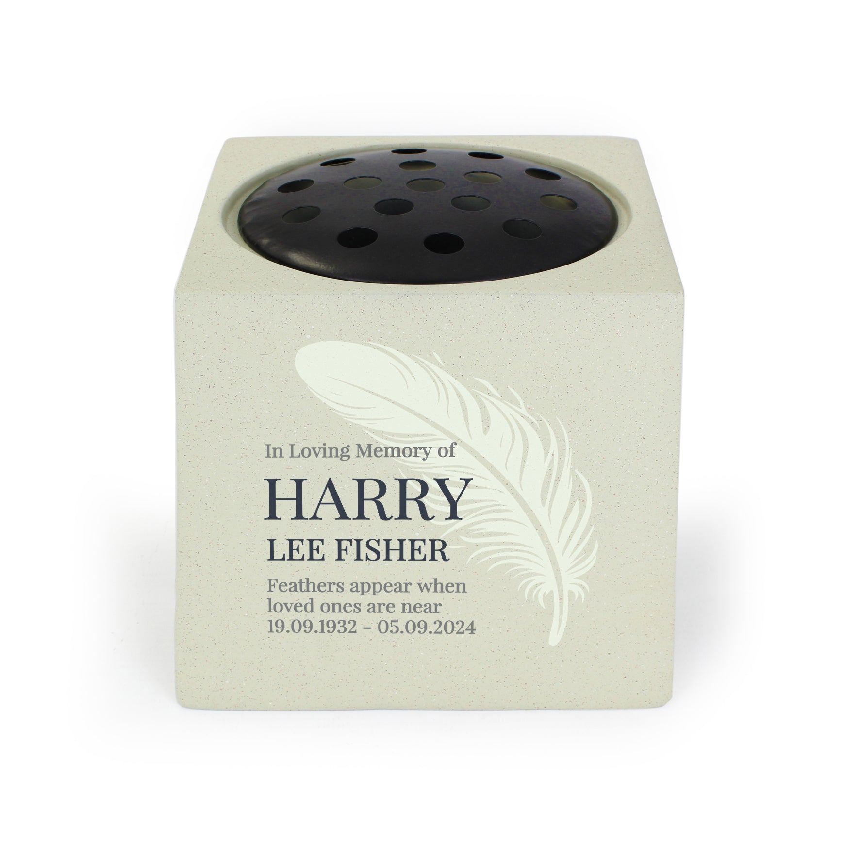 Personalised Feather Memorial Vase - image 5