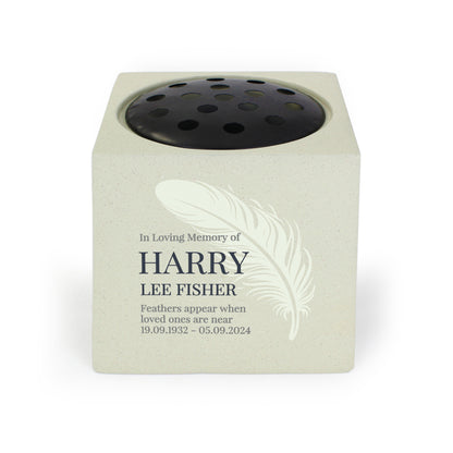 Personalised Feather Memorial Vase - image 5
