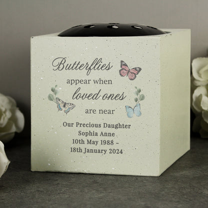 Personalised Butterflies Appear Memorial Vase - image 2
