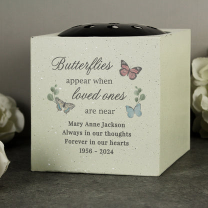 Personalised Butterflies Appear Memorial Vase - image 3