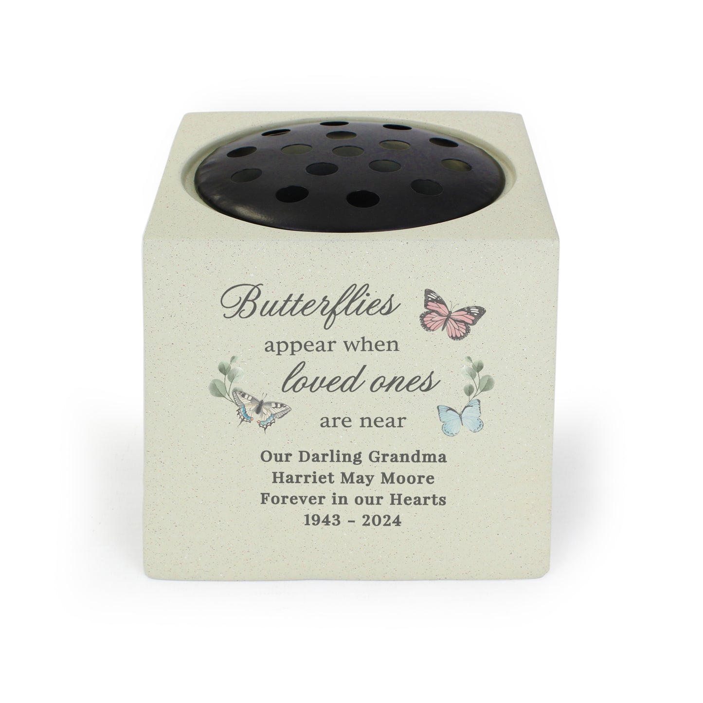 Personalised Butterflies Appear Memorial Vase - image 5