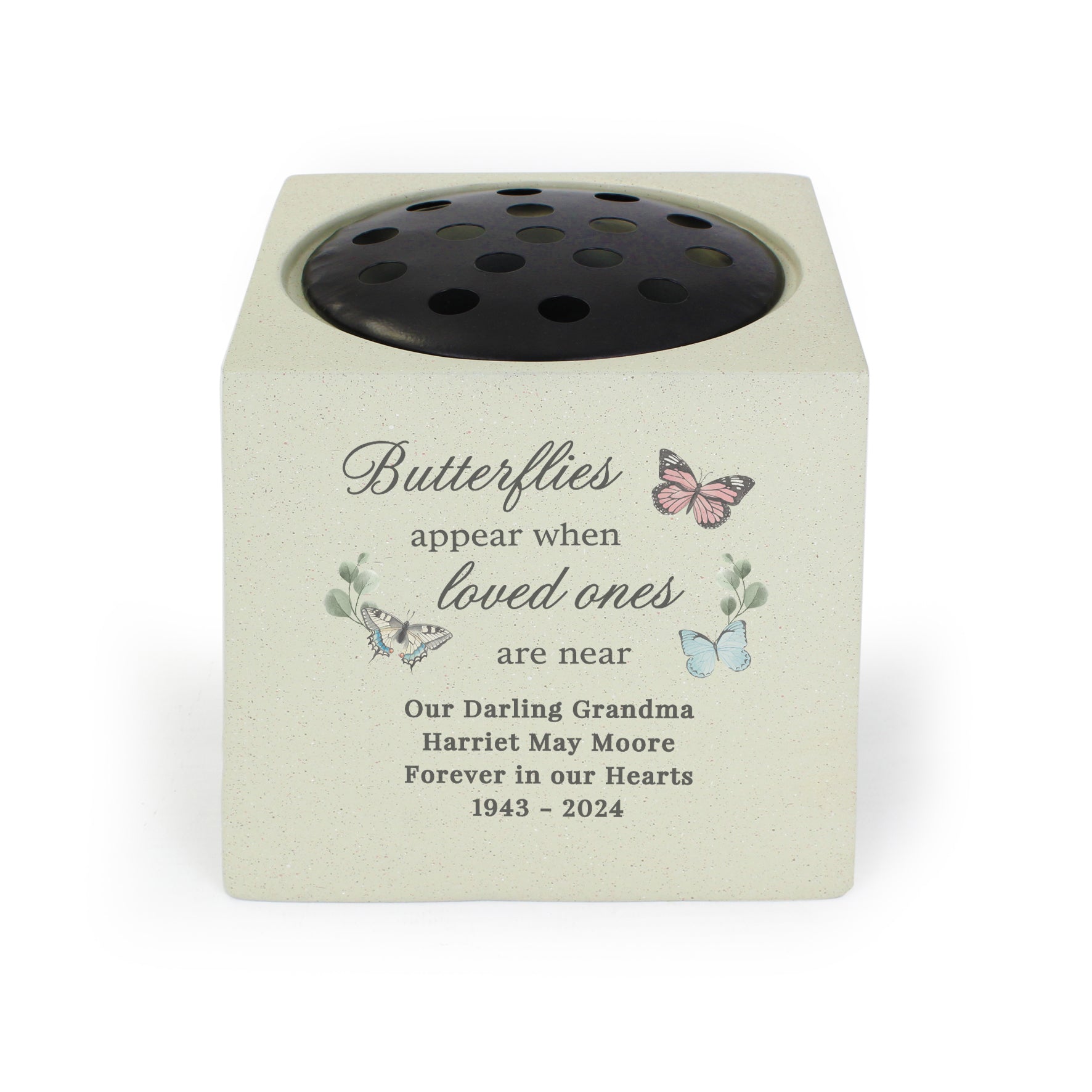 Personalised Butterflies Appear Memorial Vase - image 5