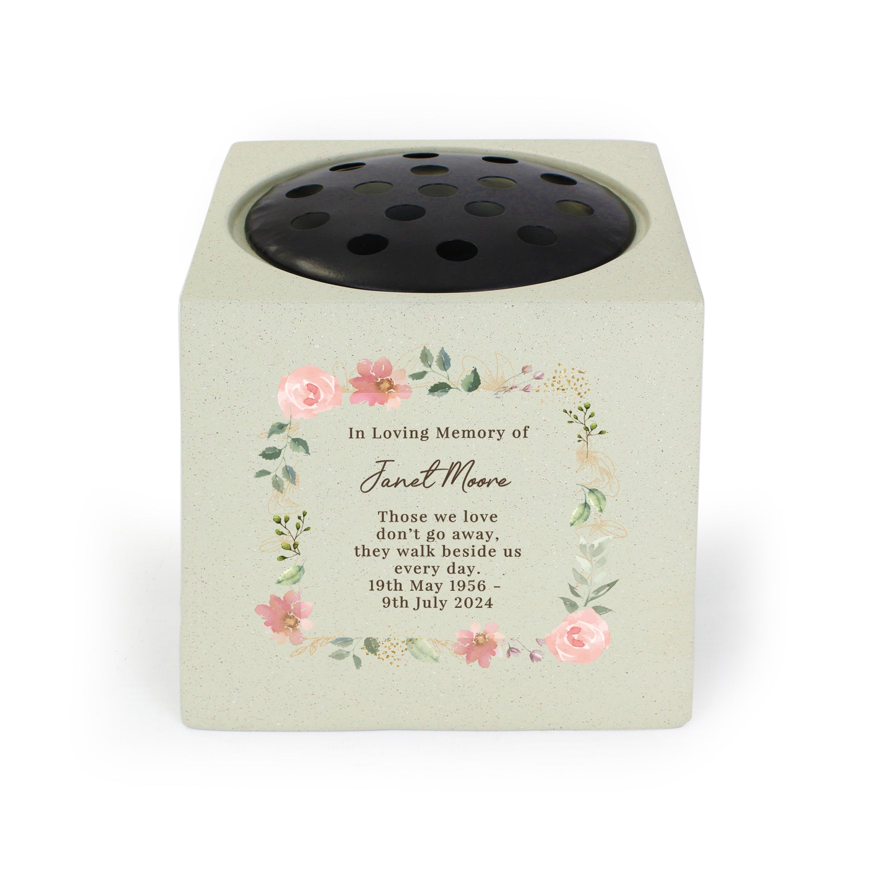 Personalised Floral Memorial Vase - image 4