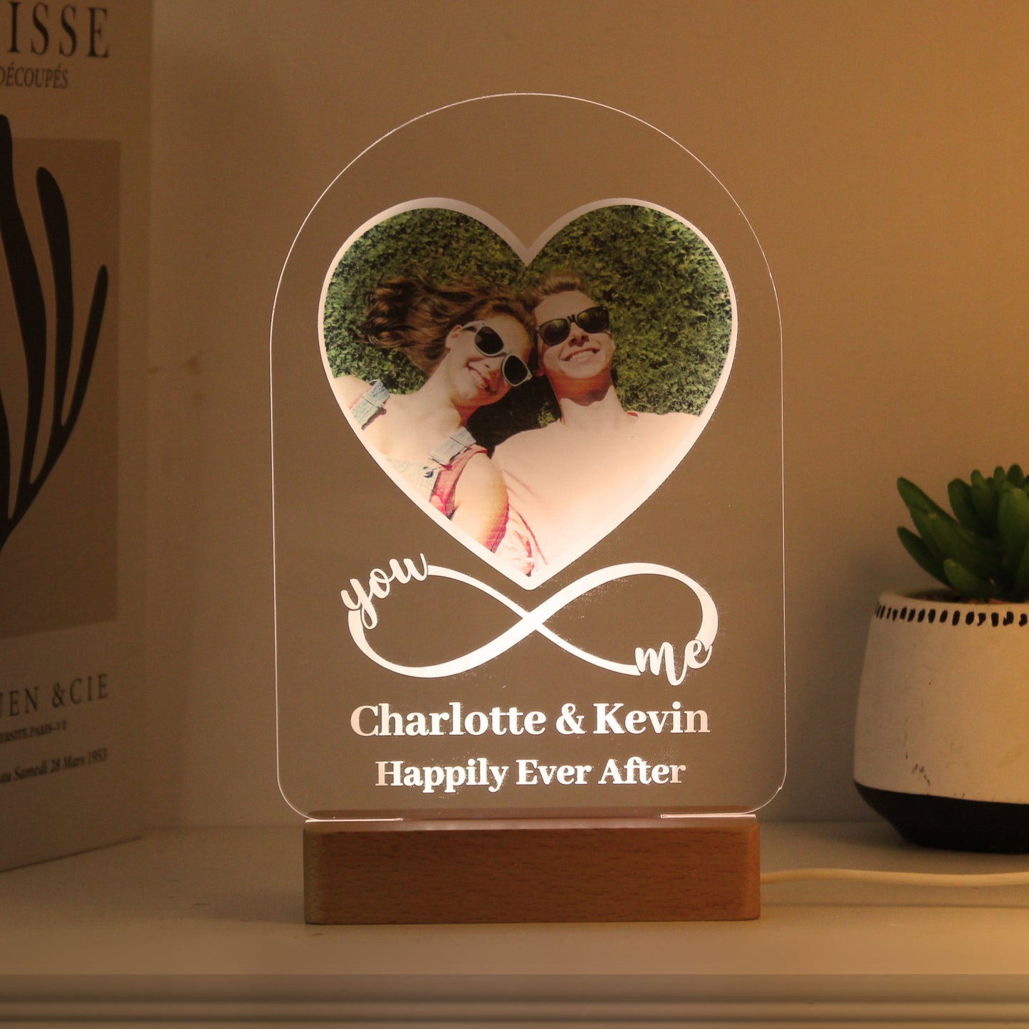 Personalised Heart Photo Upload LED Light from Heartfelt Gifts