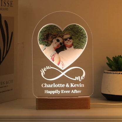 Personalised Heart Photo Upload LED Light from Heartfelt Gifts
