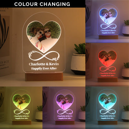 Personalised Heart Photo Upload LED Light - image 2