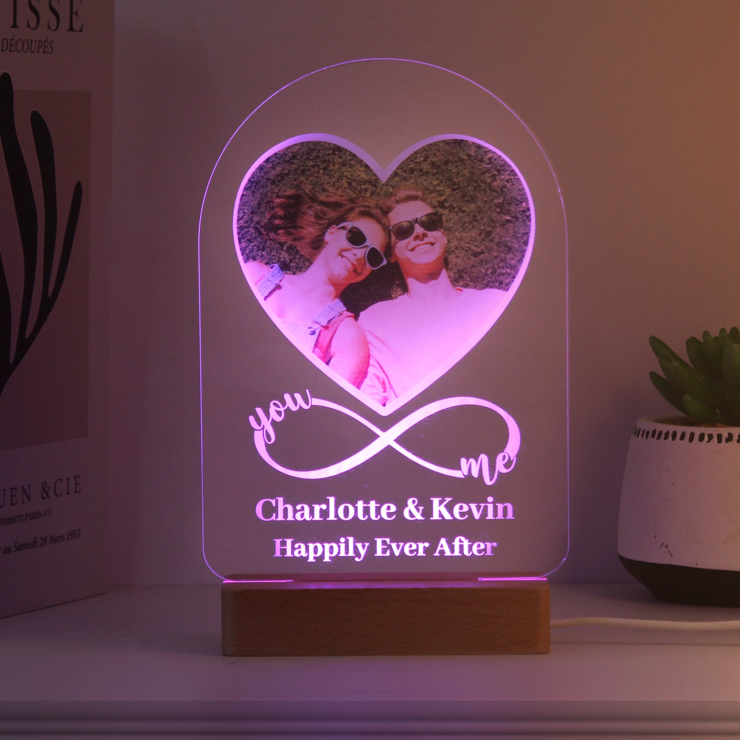 Personalised Heart Photo Upload LED Light - image 3