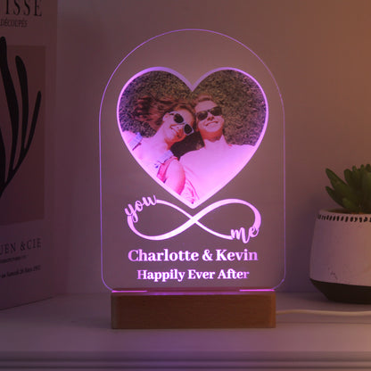 Personalised Heart Photo Upload LED Light - image 3