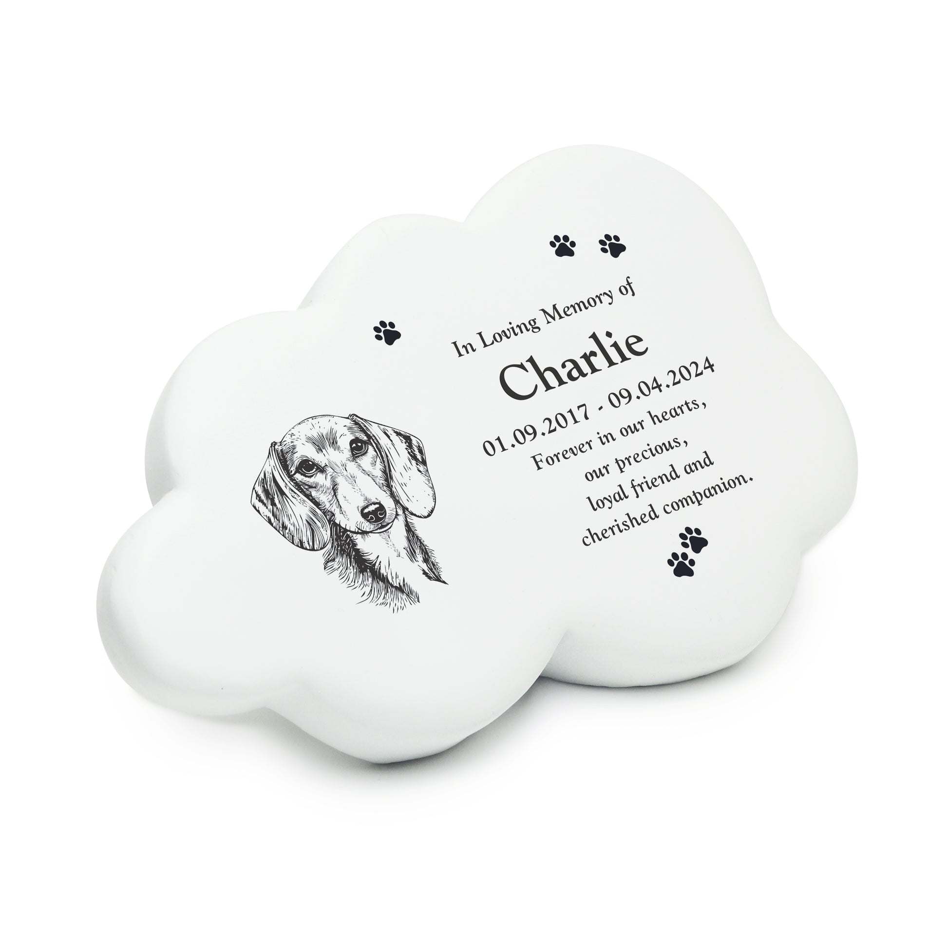 Personalised Dog Breed Garden Memorial Cloud - image 5