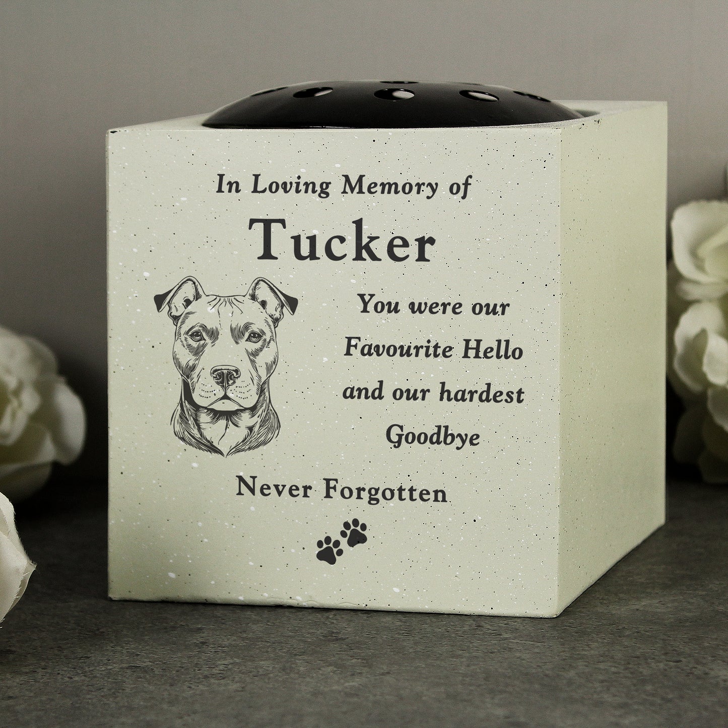 Personalised Dog Breed Memorial Garden Vase - image 4