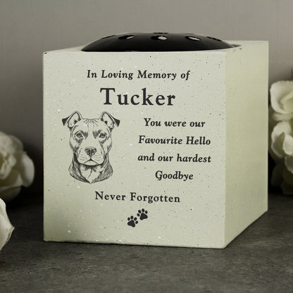 Personalised Dog Breed Memorial Garden Vase - image 4